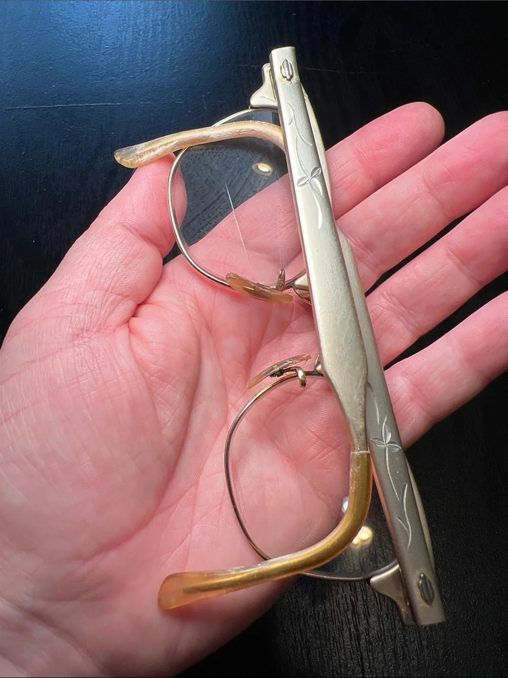 Vintage Artcraft Gold Filled and Aluminum Cat Eye Glasses